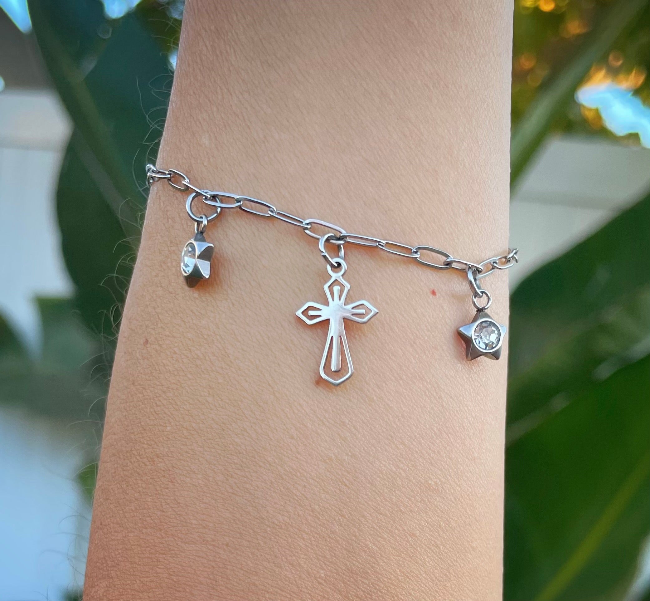 Christ Is Light Bracelet • Silver Stainless Steel