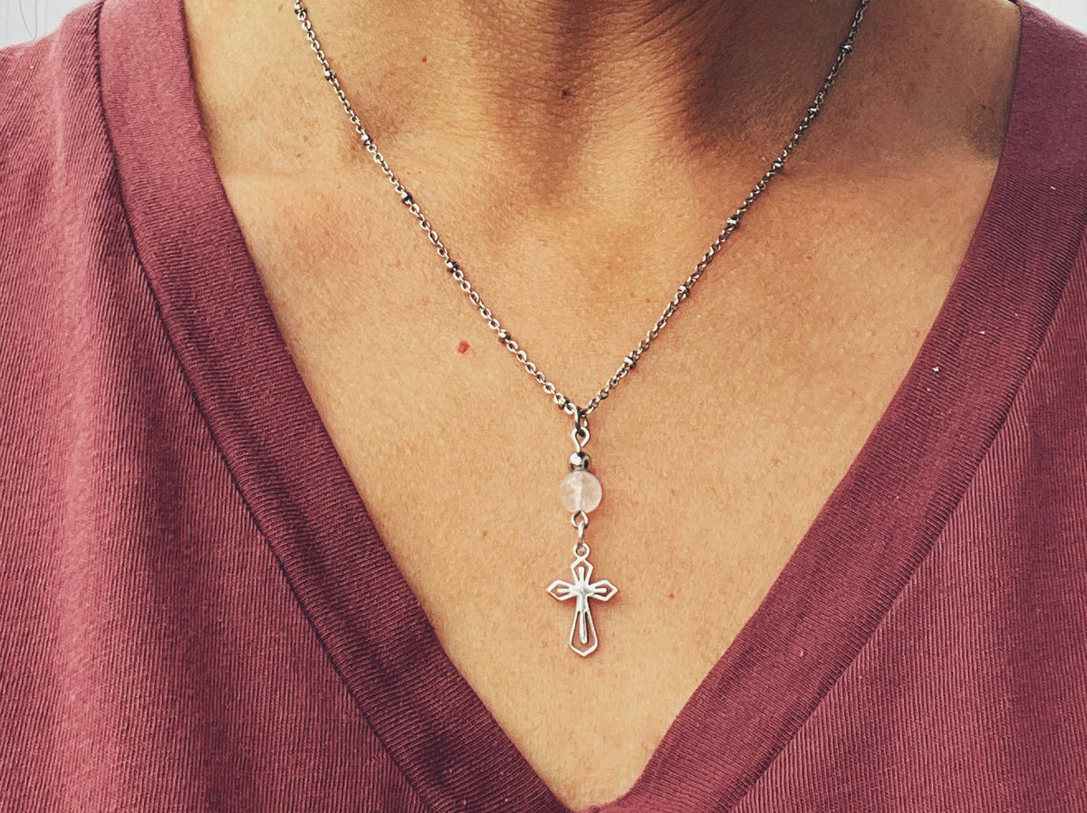 Walk by Faith Cross Necklace