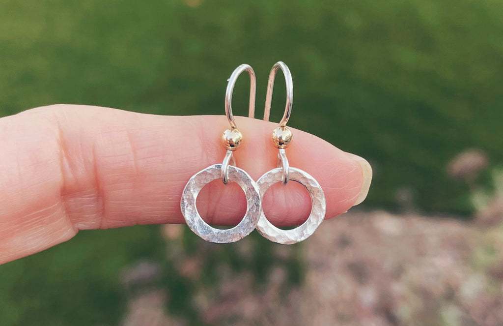 Dainty Silver Hoops