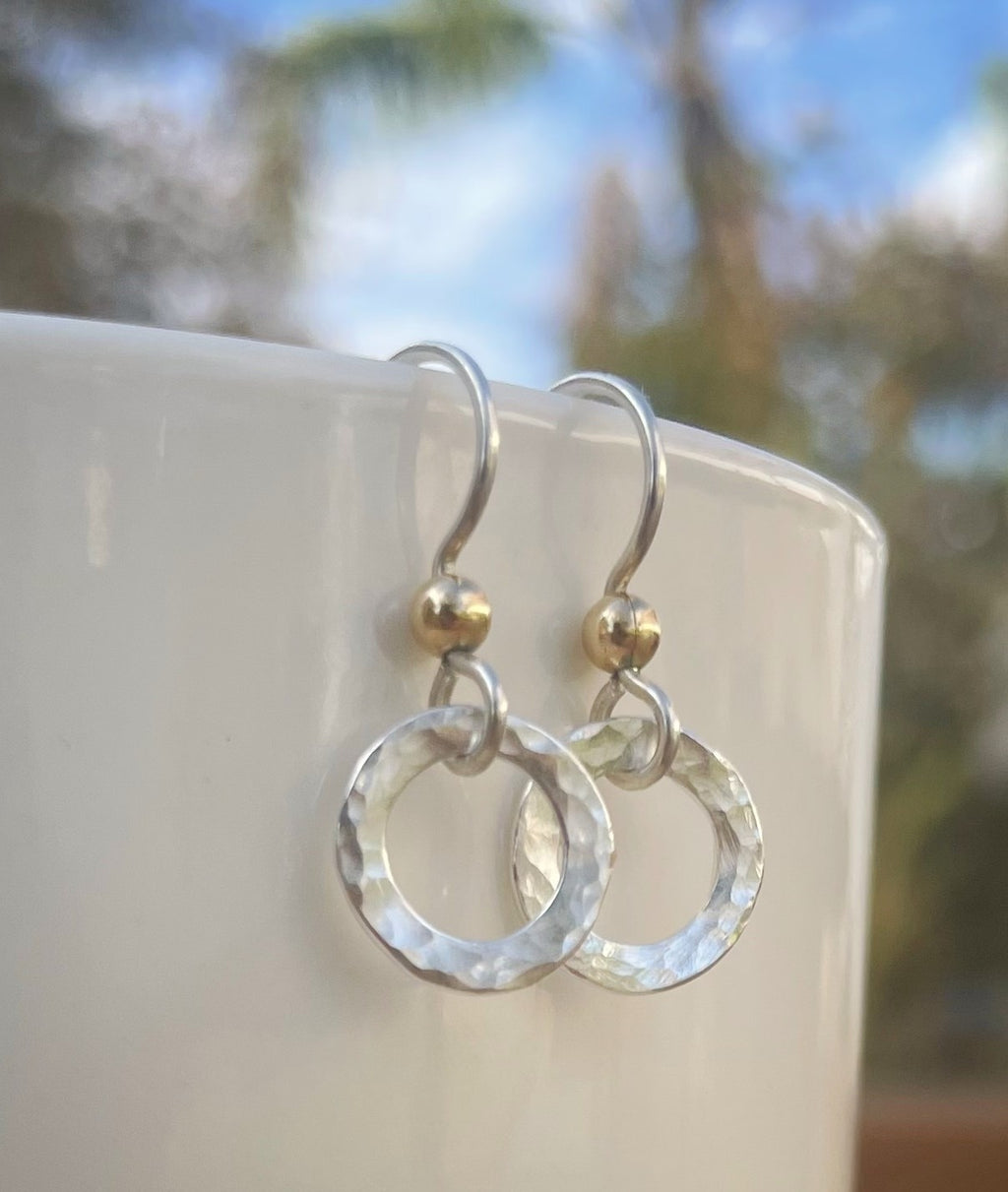 Dainty Silver Hoops