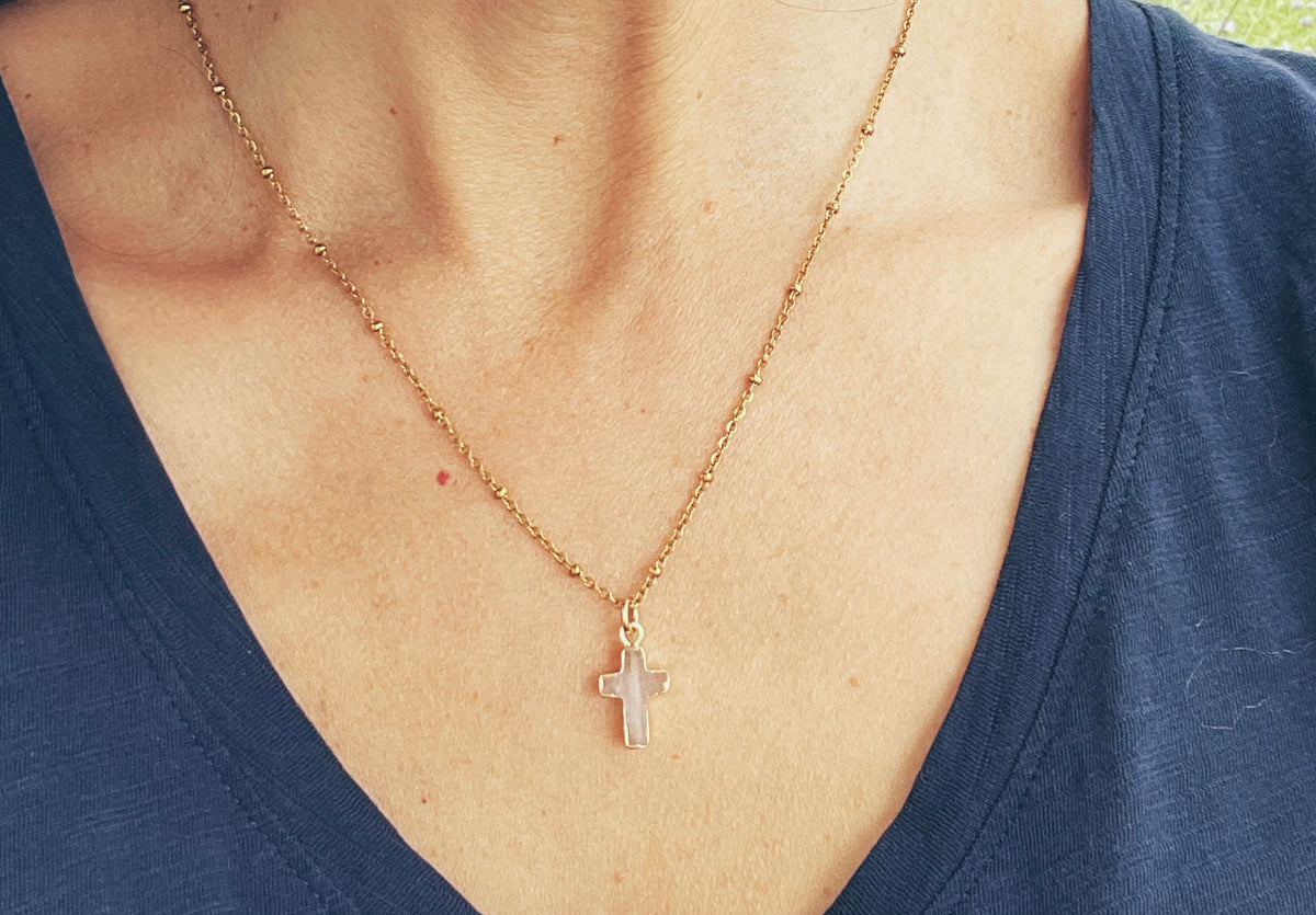 Crystal Quartz Cross
