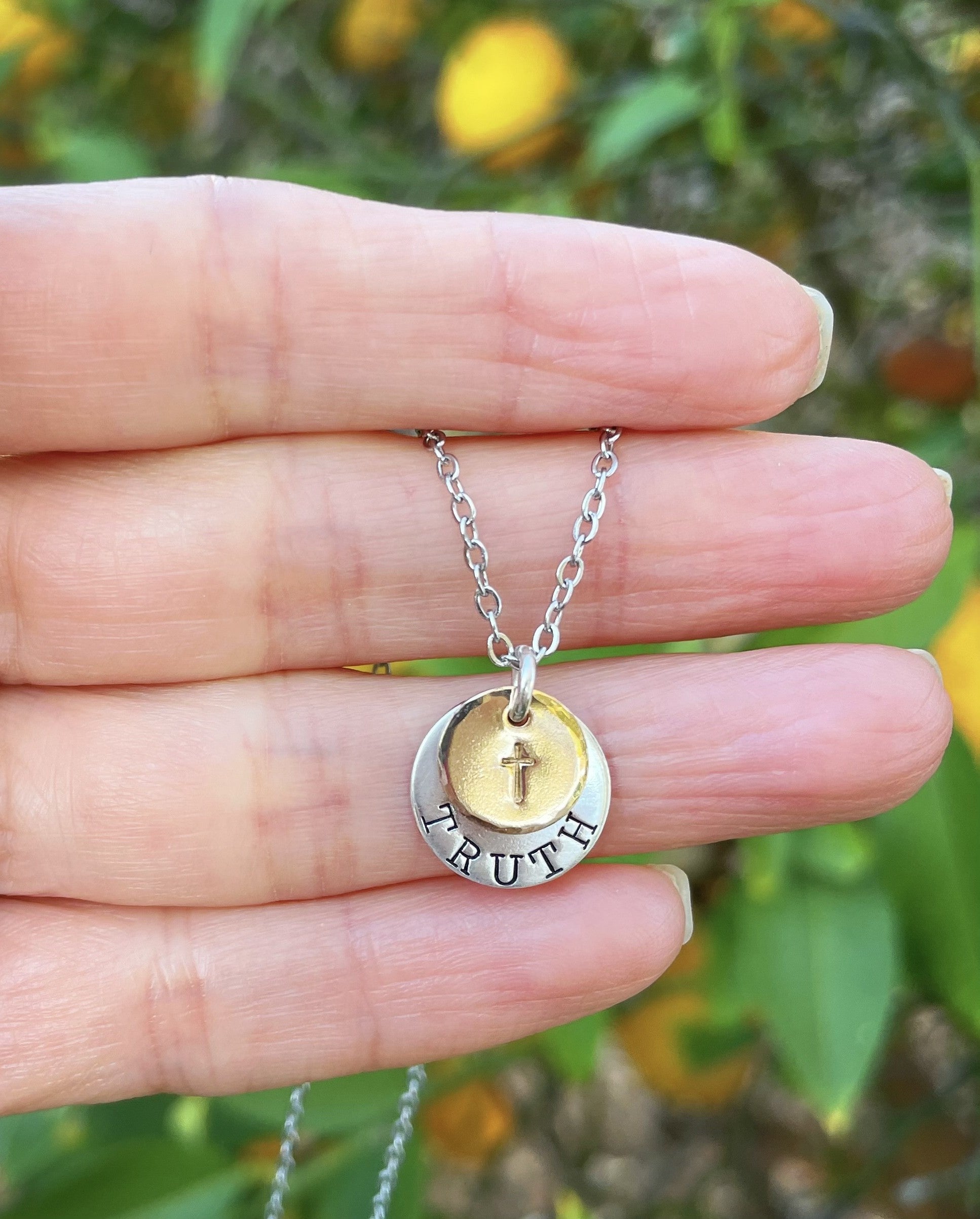 Truth Necklace- Mixed Metals