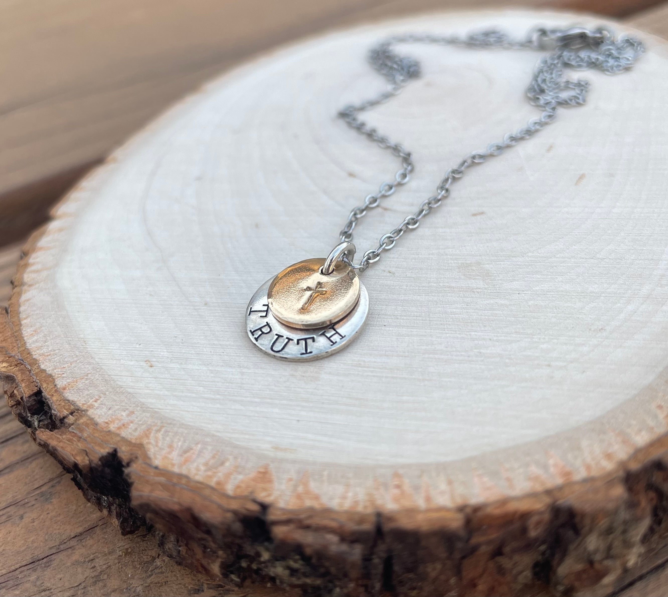 Truth Necklace- Mixed Metals