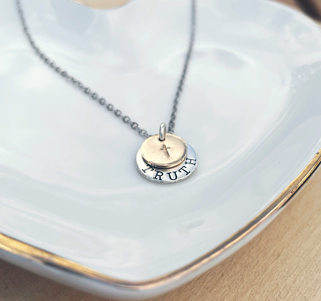 Truth Necklace- Mixed Metals