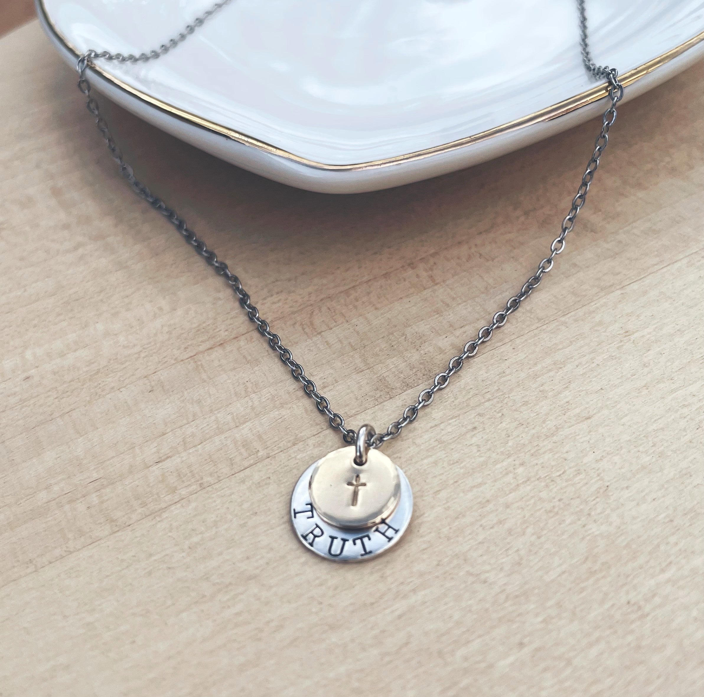 Truth Necklace- Mixed Metals