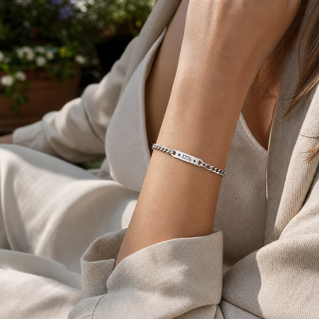 1776 Dainty Stainless Steel Bracelet