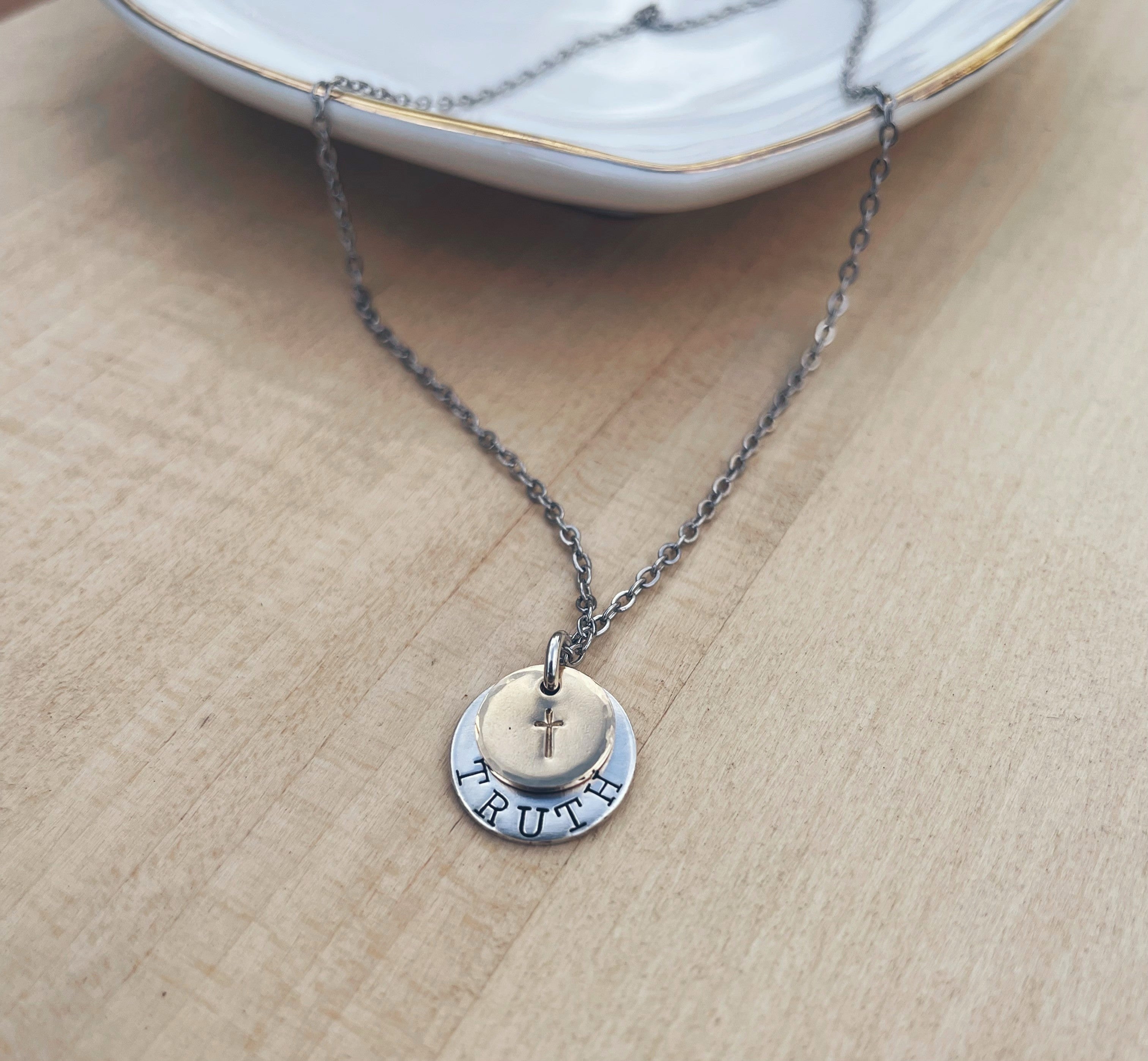 Truth Necklace- Mixed Metals