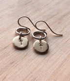 Mixed metal cross earrings