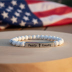 God, family, country bracelet