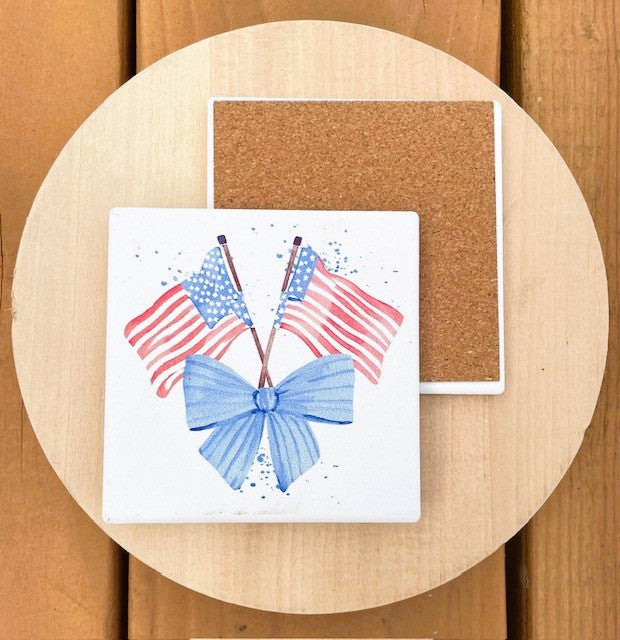 Flag Bow Coasters (Set of 4)