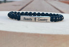 God, family, country bracelet