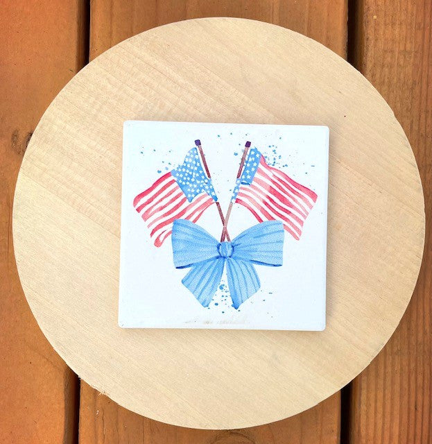 Flag Bow Coasters (Set of 4)