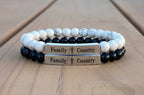 God, family, country bracelet